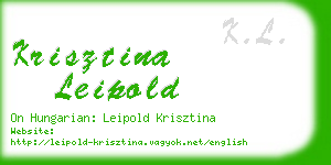 krisztina leipold business card